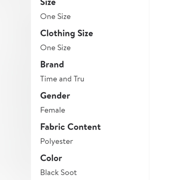 Time and Tru Women's Waterfall Layering Piece One Size Fits Most Black - Picture 6 of 6